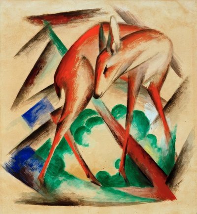 Deer (Red Deer) by Franz Marc